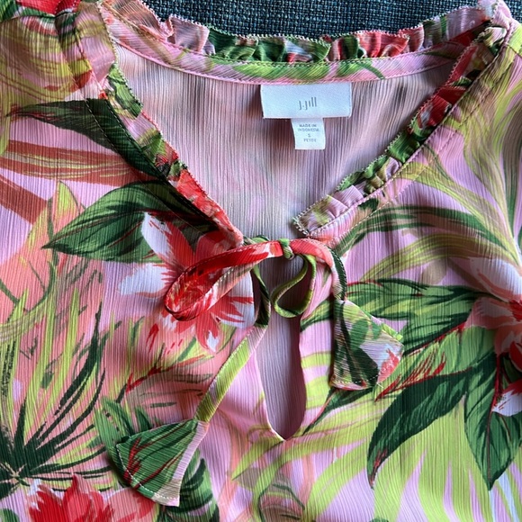 🌺 J. Jill Tropical, Flute-Sleeve Tunic / Dress 🌺 - Picture 14 of 16